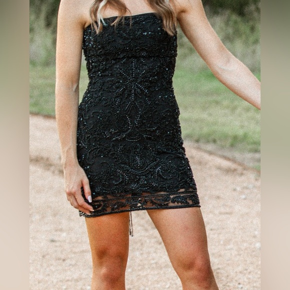 SHERRI HILL 53121 Strapless Beaded Dress - Picture 4 of 15